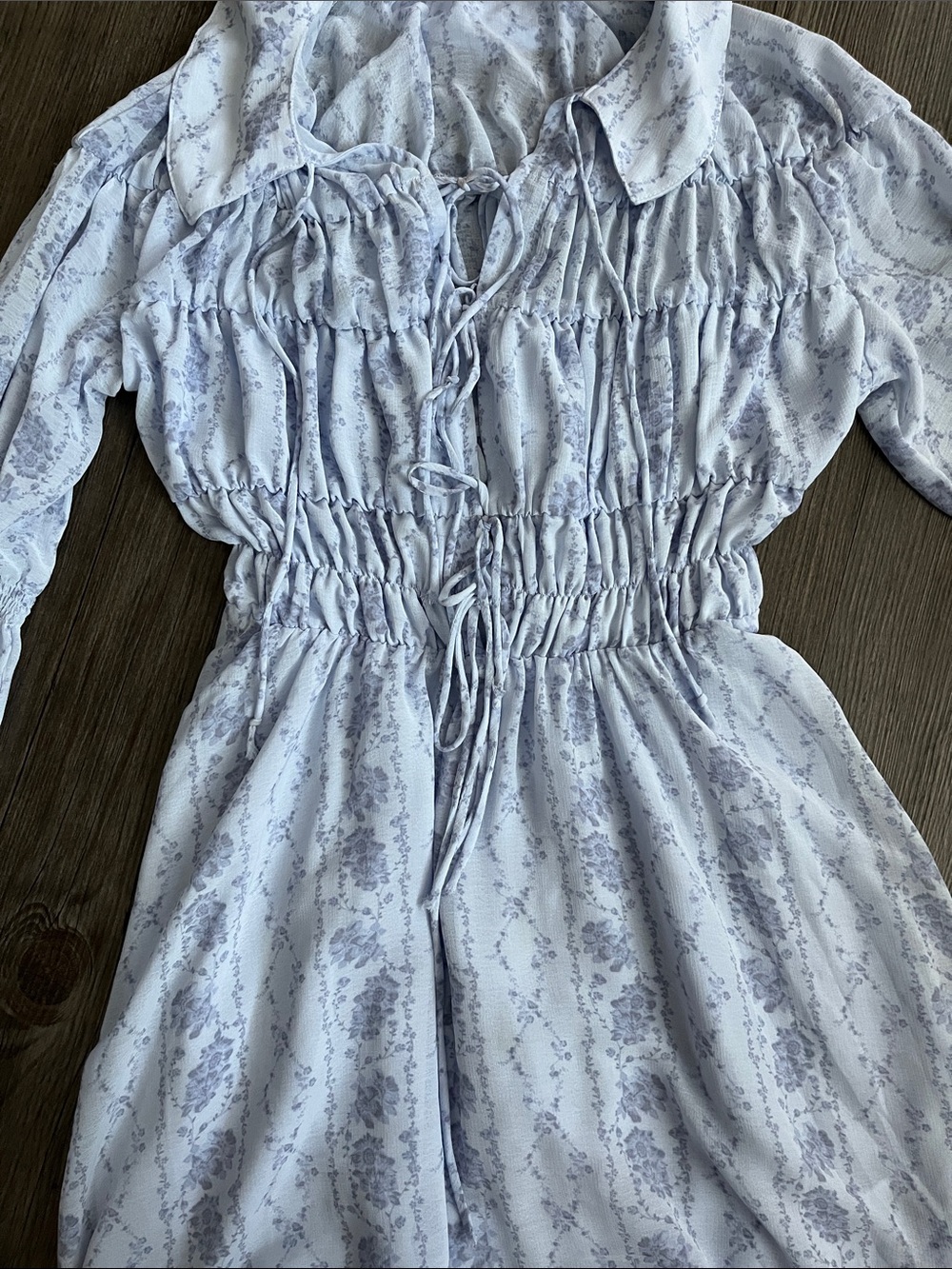 KIMCHI BLUE Floral Long Sleeve Mini Dress